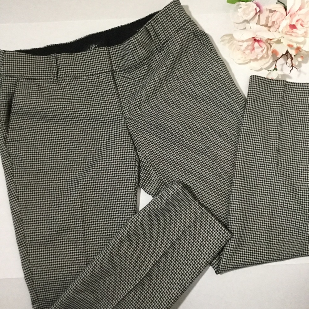 Ann Taylor loft herringbone Marissa straight pant